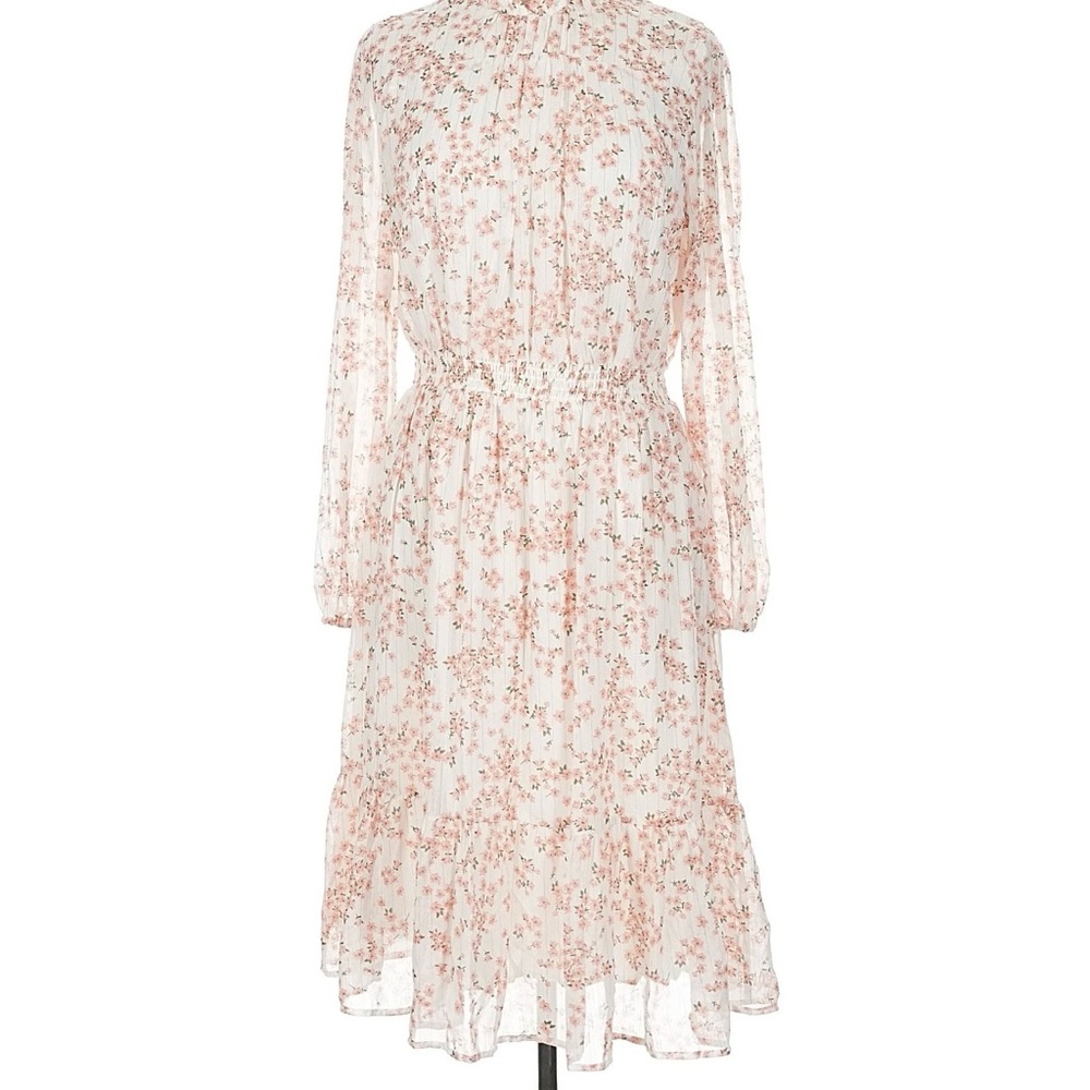 Draper James Pink Floral Long Sleeve Dress